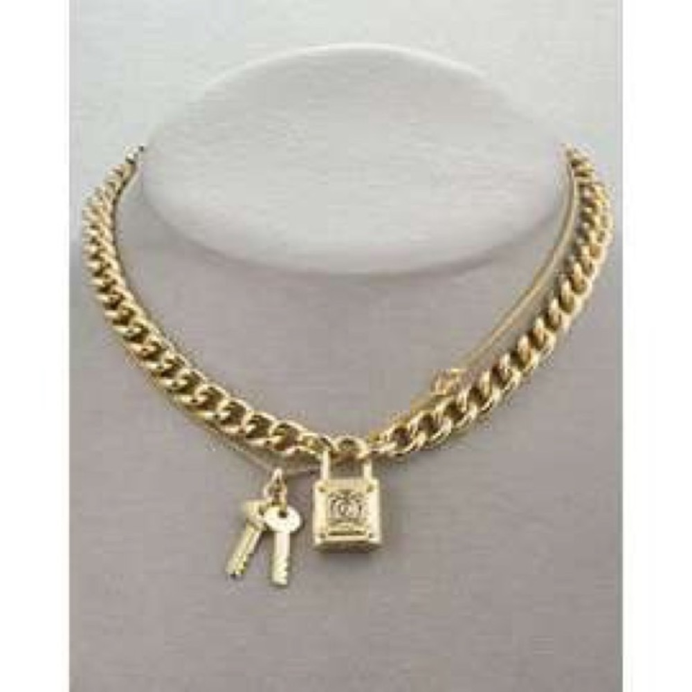 Pair of Juicy Couture Lock & Key Necklaces